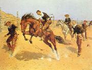 Frederick Remington Turn Him Loose, Bill oil painting on canvas